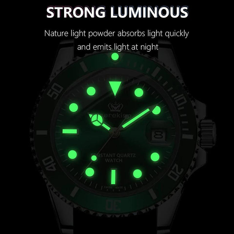 Relógio de pulso de quartzo luminoso para homem - ffenixdosrelogios