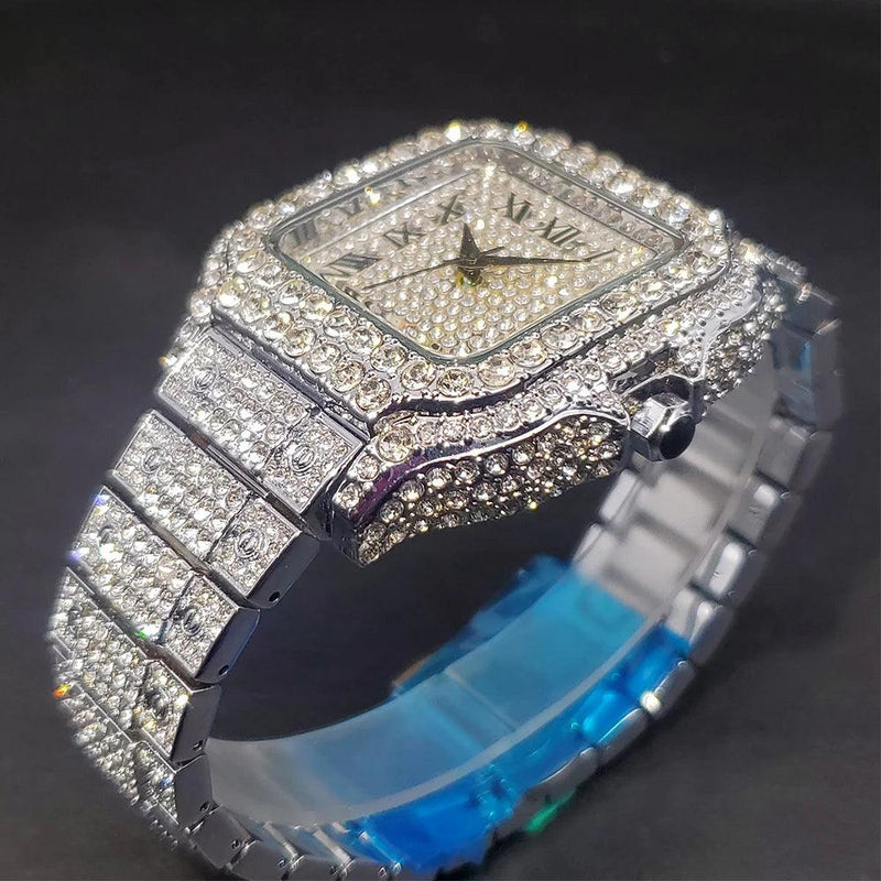 Relógio De Diamante Com Calendário de Moda De Luxo - ffenixdosrelogios